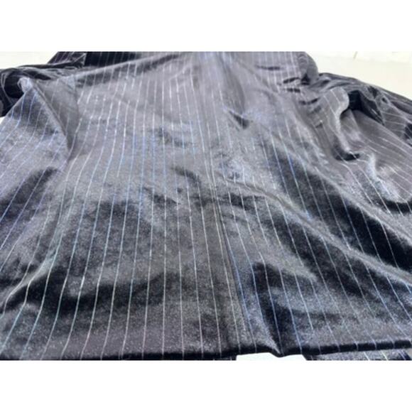 "Tahari" Black Pinstripe Velvet Womens Blazer/Cardigan,Vintage,Y2K,Goth,Romance - Picture 11 of 11